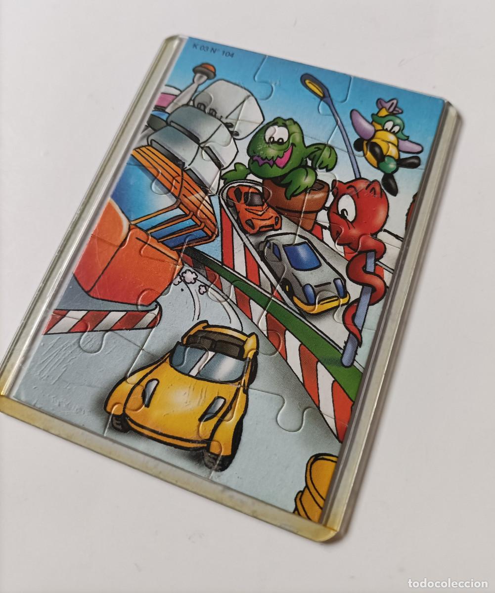 Figuras de goma Kinder: puzzle kinder antiguo funda puzle rompecabezas k03 104 coche papel maceta avioneta avion papel bpz