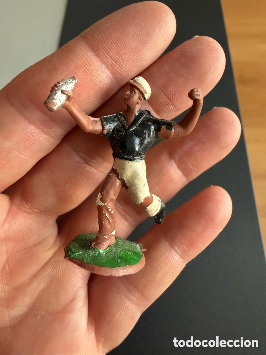 Figuras de Borracha e PVC: Figura Pl&aacute;stico JUGADOR B&Eacute;ISBOL. a&ntilde;os 60