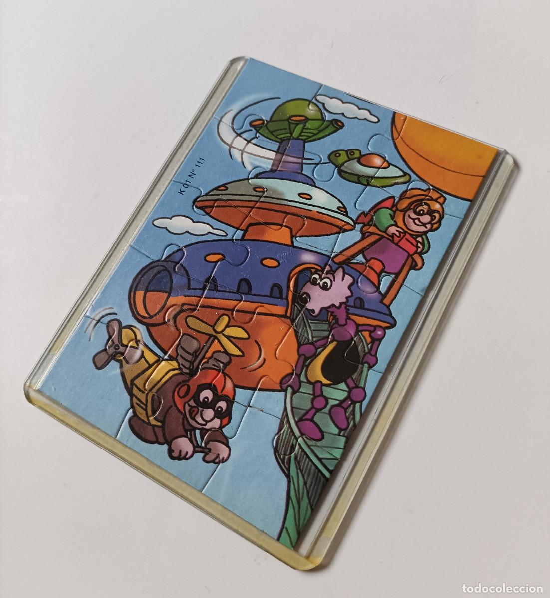 Figuras de goma Kinder: puzzle kinder antiguo funda puzle rompecabezas k01 111 nave espacial