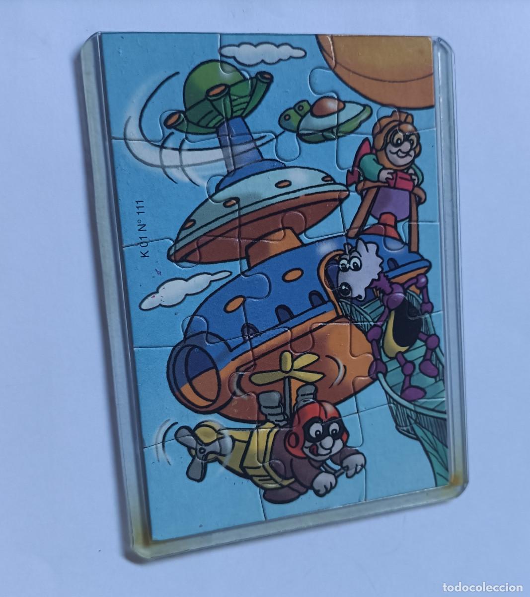 Figuras de goma Kinder: puzzle kinder antiguo funda puzle rompecabezas k01 111 nave espacial