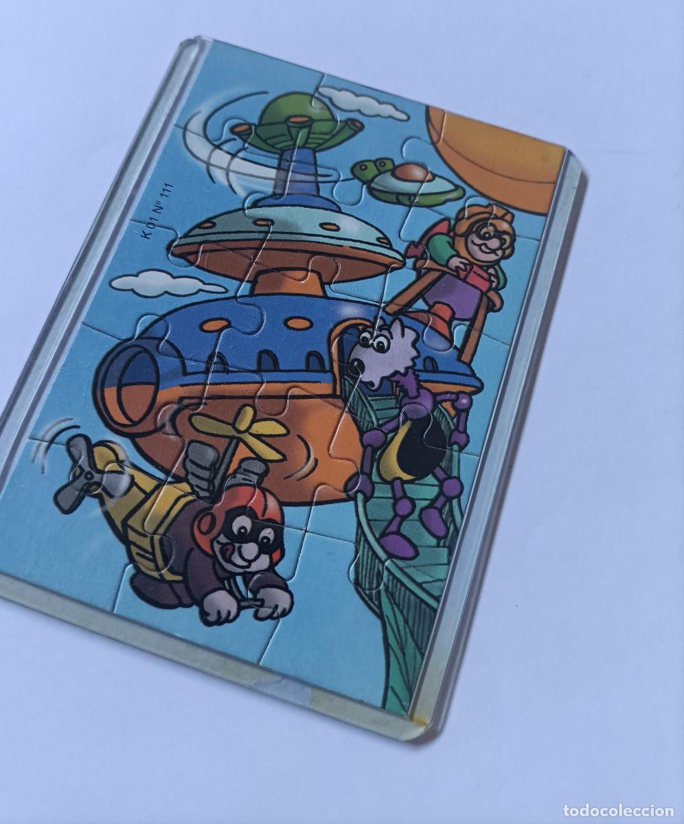 Figuras de goma Kinder: puzzle kinder antiguo funda puzle rompecabezas k01 111 nave espacial