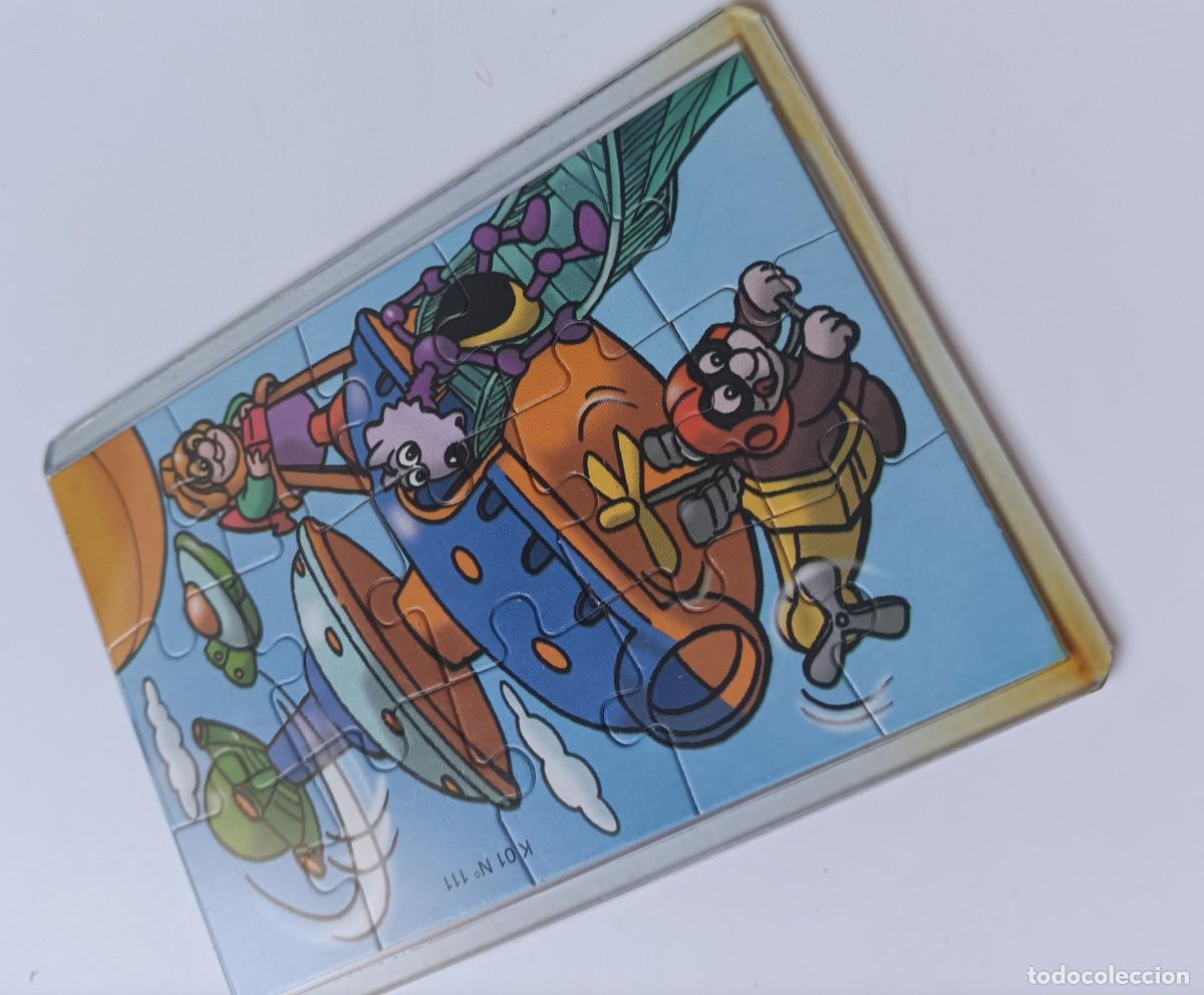 Figuras de goma Kinder: puzzle kinder antiguo funda puzle rompecabezas k01 111 nave espacial bpz papel