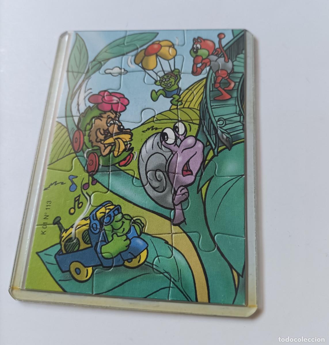 Figuras de goma Kinder: puzzle kinder antiguo funda puzle rompecabezas k01 01 113 caracol bpz papel