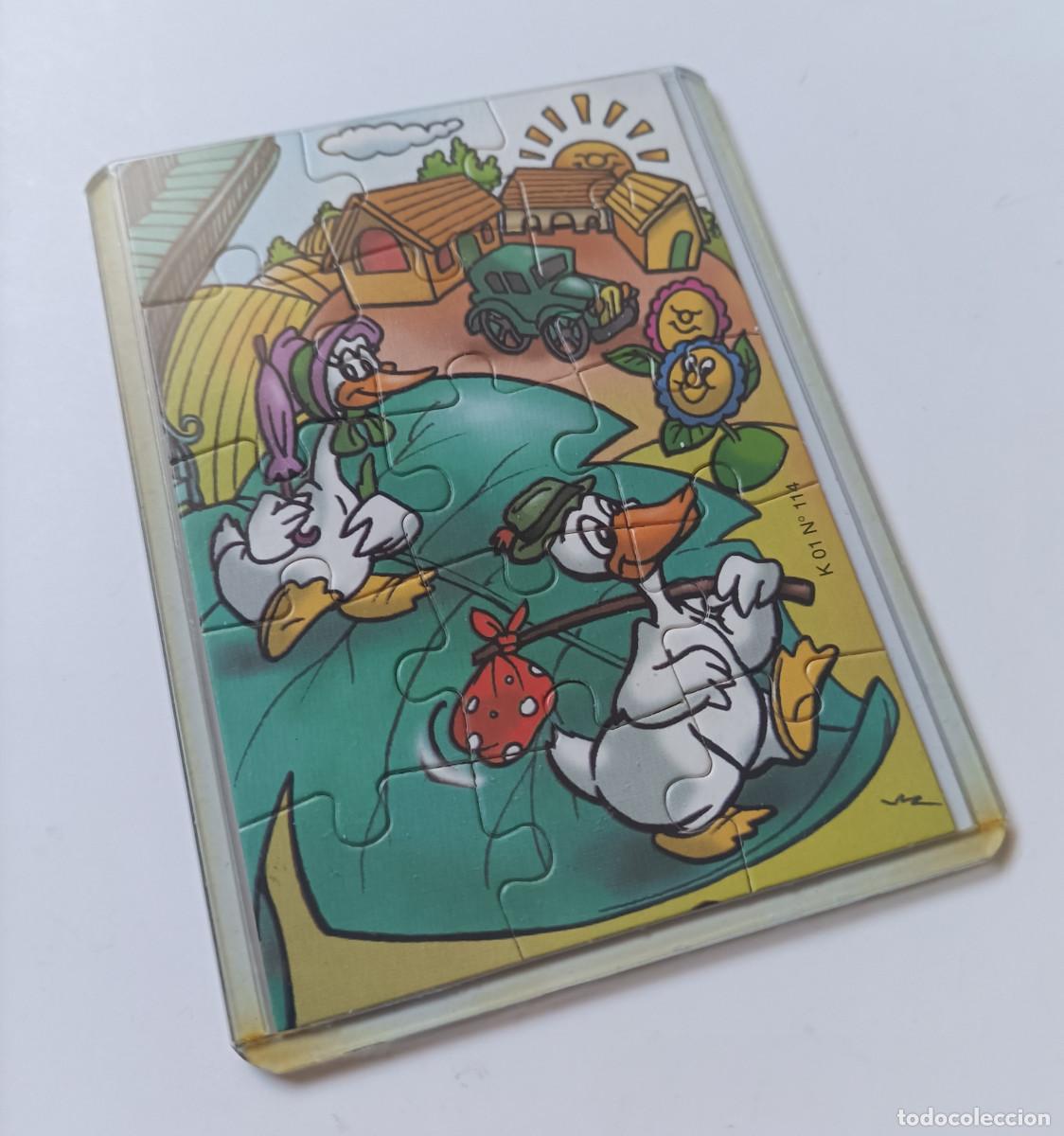 Figuras de goma Kinder: puzzle kinder antiguo puzle rompecabezas k01 01 114 pato patito oca flores bpz papel