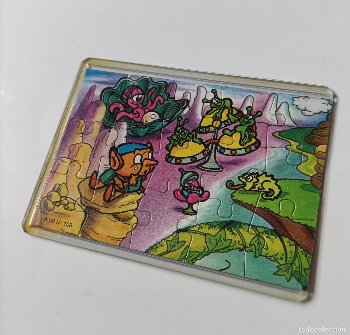 Figuras de goma Kinder: puzzle kinder antiguo funda puzle rompecabezas k00 108 alienigena alien pulpo pitonisa adivina perla