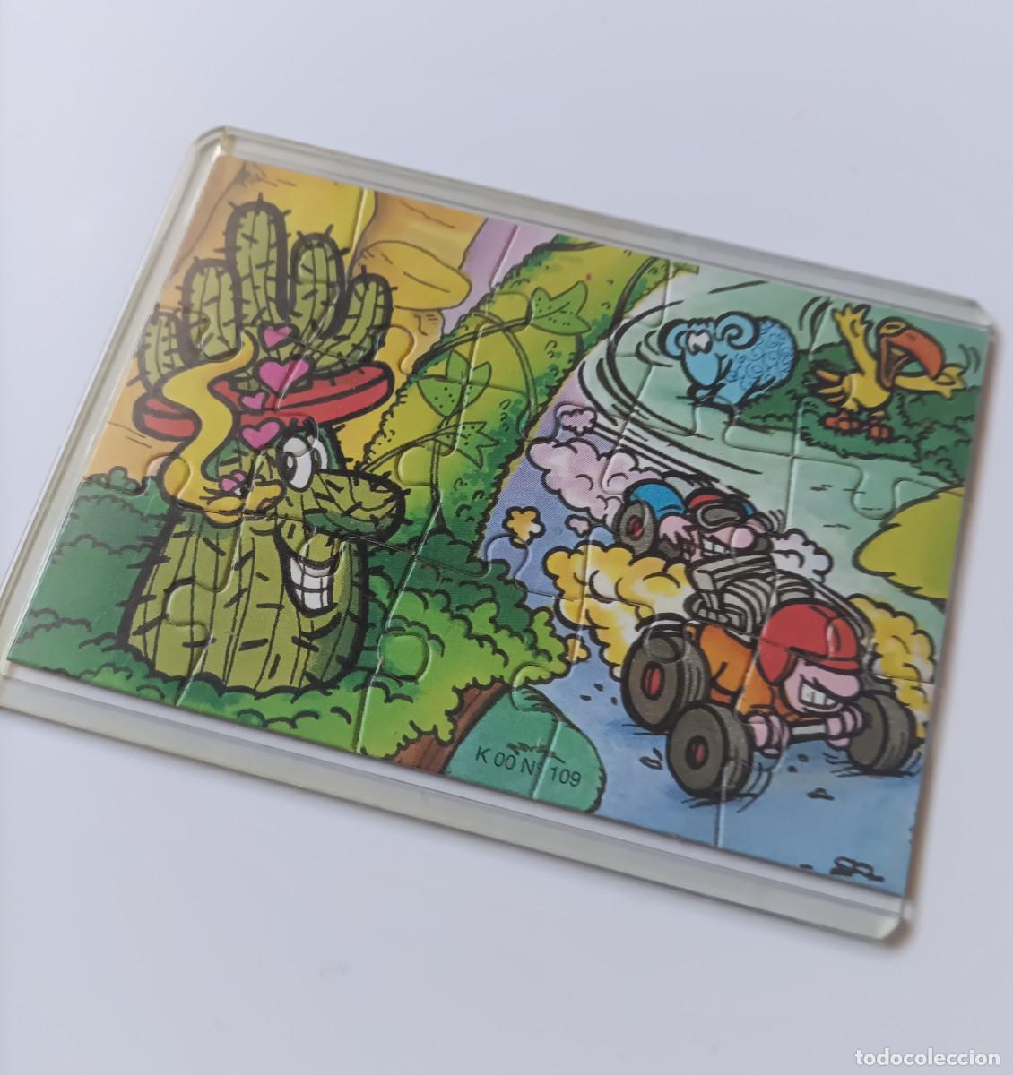 Figuras de goma Kinder: puzzle kinder antiguo puzle rompecabezas k00 109 cacrus coche cabra