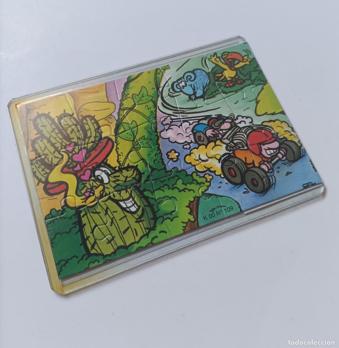 Figuras de goma Kinder: puzzle kinder antiguo puzle rompecabezas k00 109 cacrus coche cabra