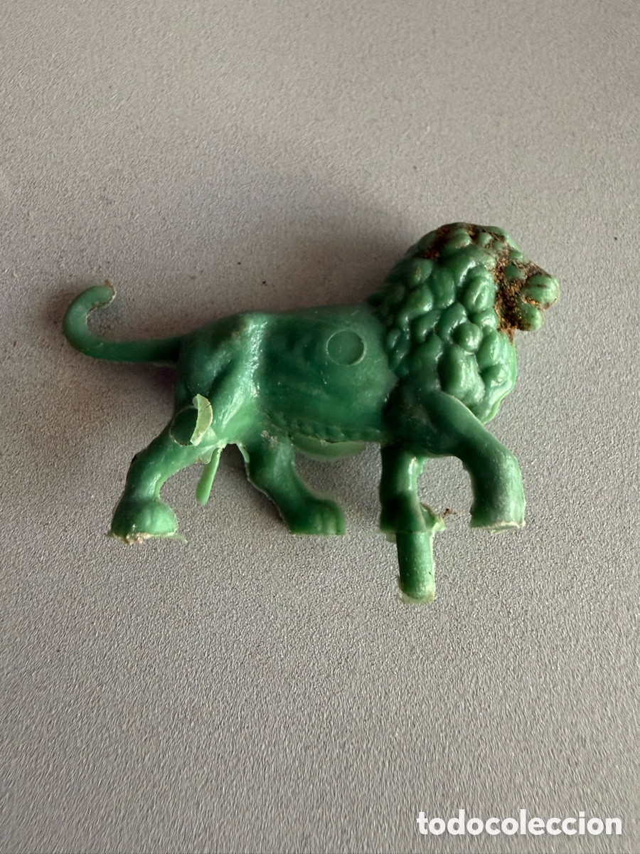 Figurines en Caoutchouc et PVC: Figura PVC Monocroma Le&oacute;n - El Zoo de Persan - Comansi - A&ntilde;os 60/70