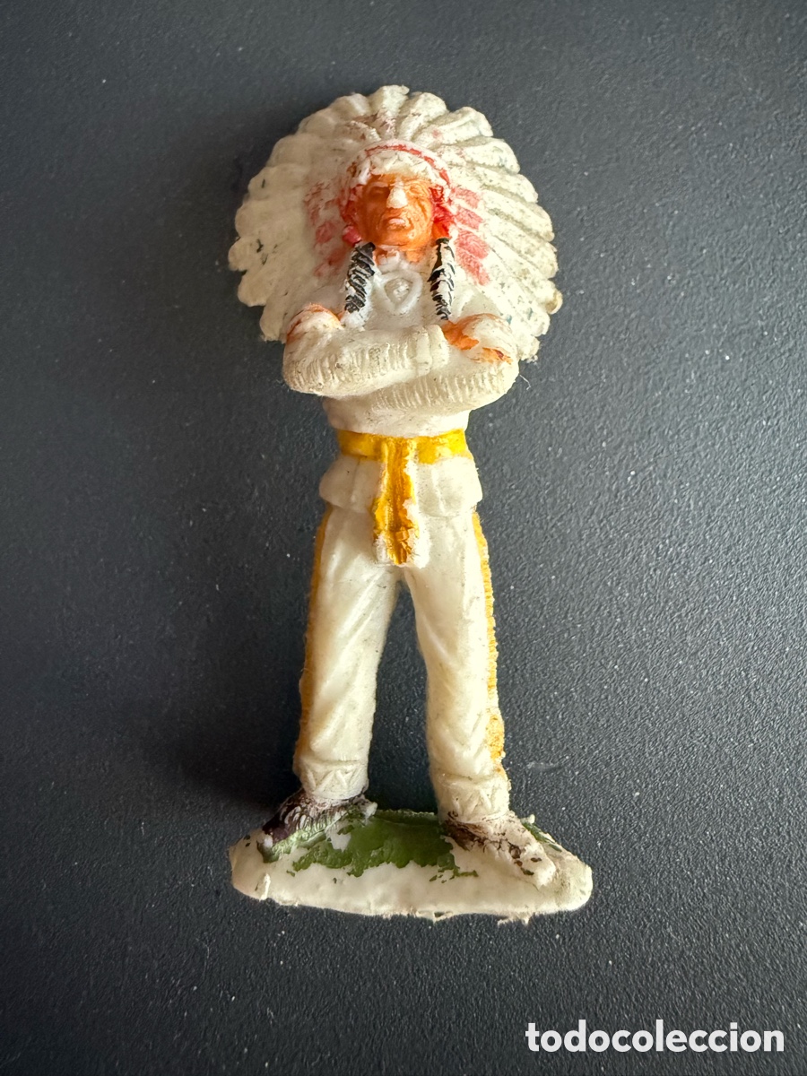 Figurines en Caoutchouc et PVC: RARO. JEFE INDIO. pl&aacute;stico. CASABLANCA ?