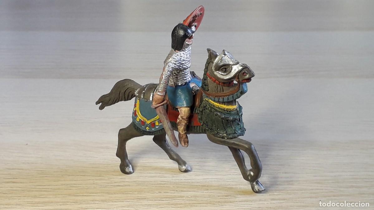 Figure di Gomma e PVC: Medieval, serie Ricardo Coraz&oacute;n de Le&oacute;n # 177, goma, Reamsa made in Spain, original a&ntilde;os 50-60.