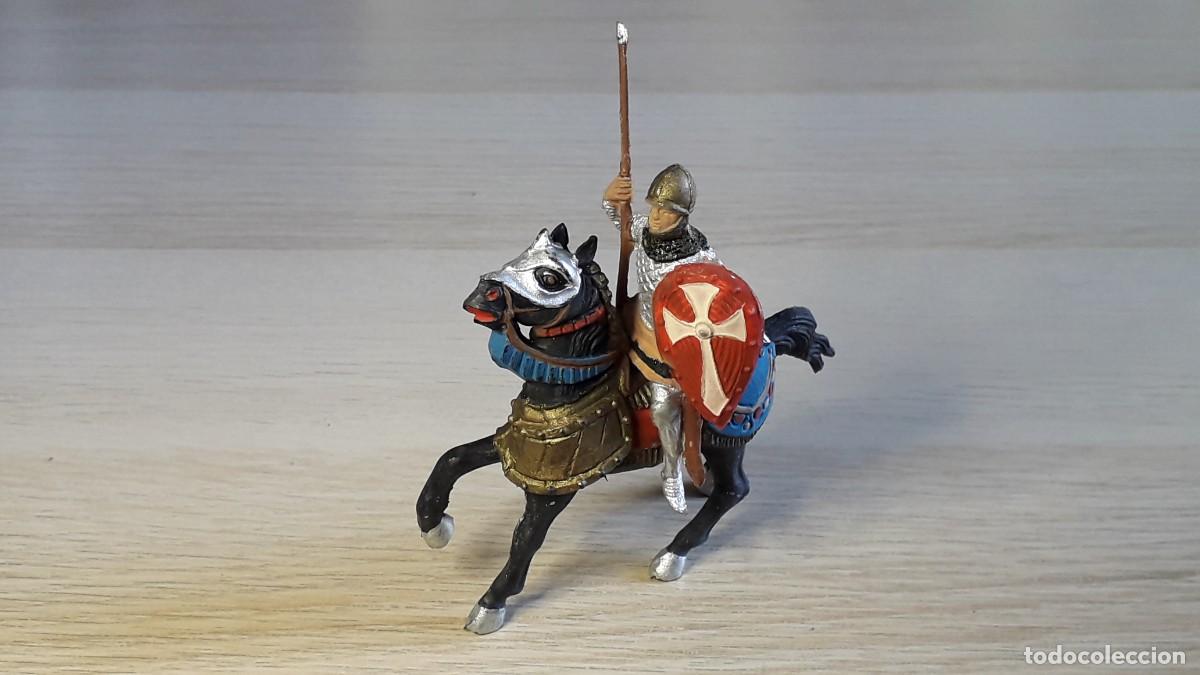 Figure di Gomma e PVC: Medieval, serie Ricardo Coraz&oacute;n de Le&oacute;n # 176, goma, Reamsa made in Spain, original a&ntilde;os 50-60.