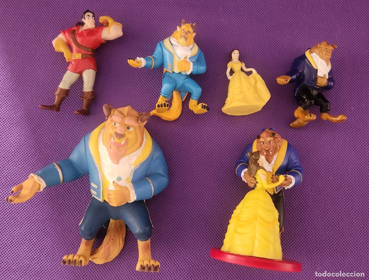 Figuras de goma y PVC: lote figuras de LA BELLA Y LA BESTIA - PVC y pl&aacute;stico DISNEY