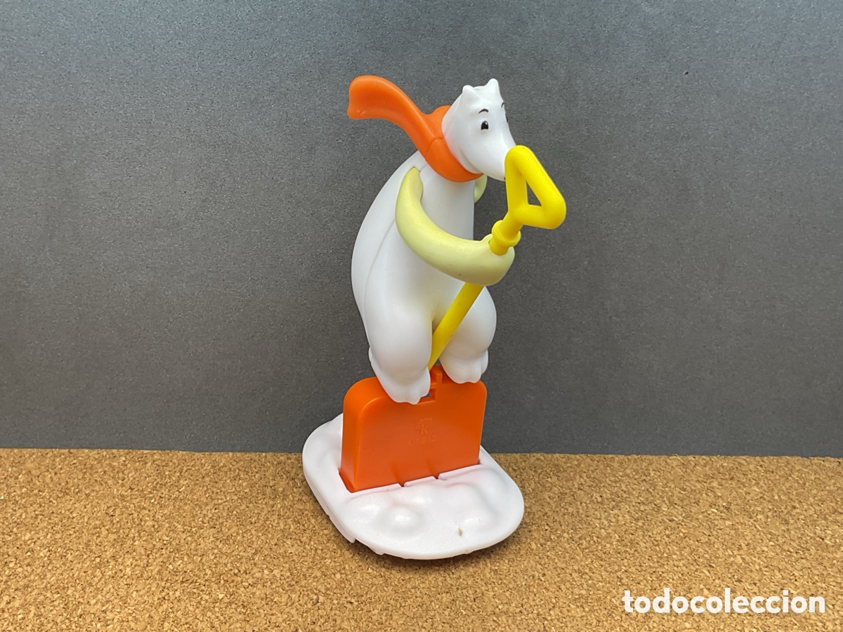 Figuras de goma Kinder: FIGURA DE OSO POLAR DE MAXI KINDER SORPRESA. ( COLECCI&Oacute;N NAVIDAD)