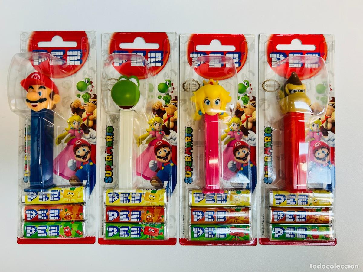 Figure di Gomma e PVC: Lote de 4 dispensadores de caramelos PEZ - Colecci&oacute;n Super Mario / Nintendo, Set Completo
