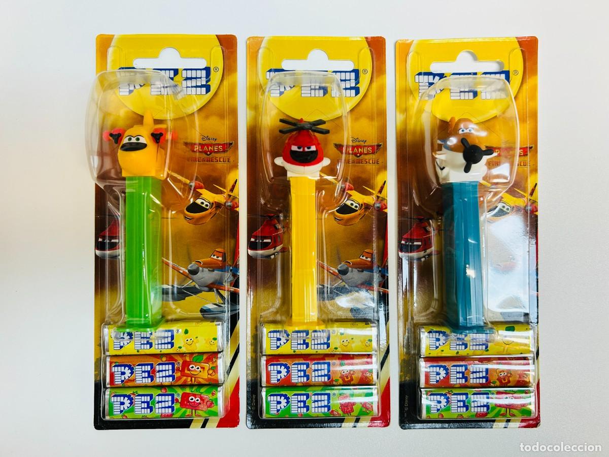 Figure di Gomma e PVC: Lote de 3 dispensadores de caramelos PEZ - Colecci&oacute;n Aviones: Equipo de Rescate / Aviones 2