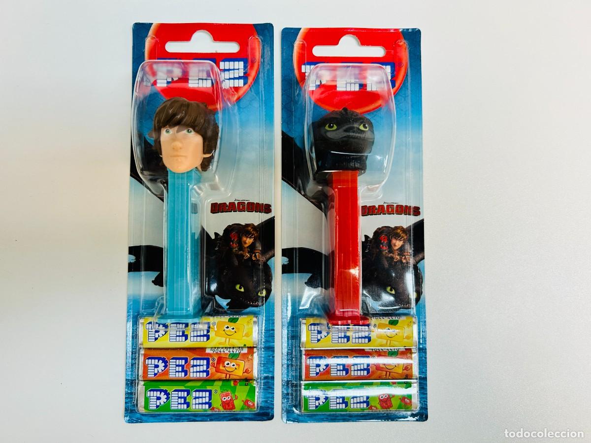 Figure di Gomma e PVC: Lote de 2 dispensadores de caramelos PEZ - Colecci&oacute;n C&oacute;mo entrenar a tu drag&oacute;n / DreamWorks Dragons