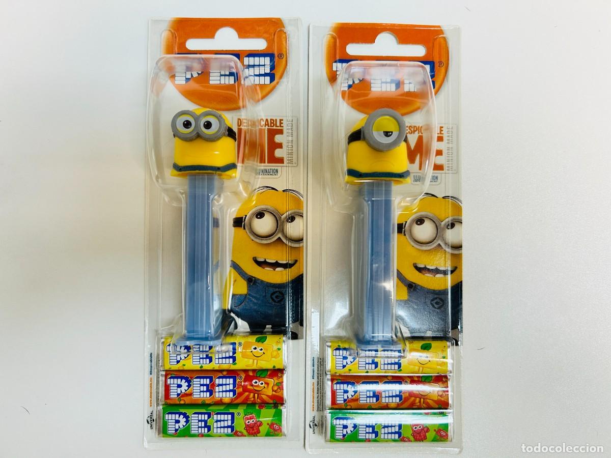 Figure di Gomma e PVC: Lote de 2 dispensadores de caramelos PEZ - Colecci&oacute;n Minions / Gru, mi villano favorito