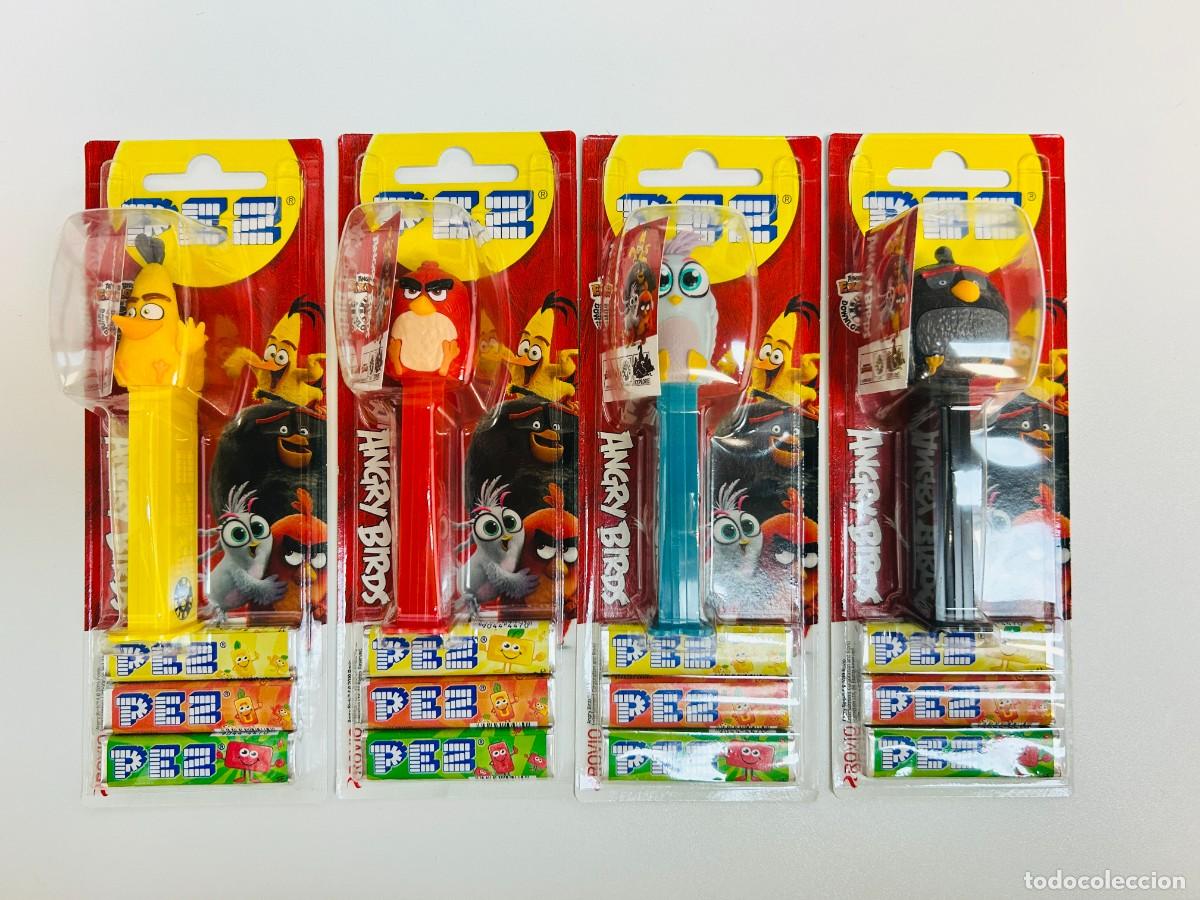 Figure di Gomma e PVC: Lote de 4 dispensadores de caramelos PEZ - Colecci&oacute;n Angry Birds Set Completo