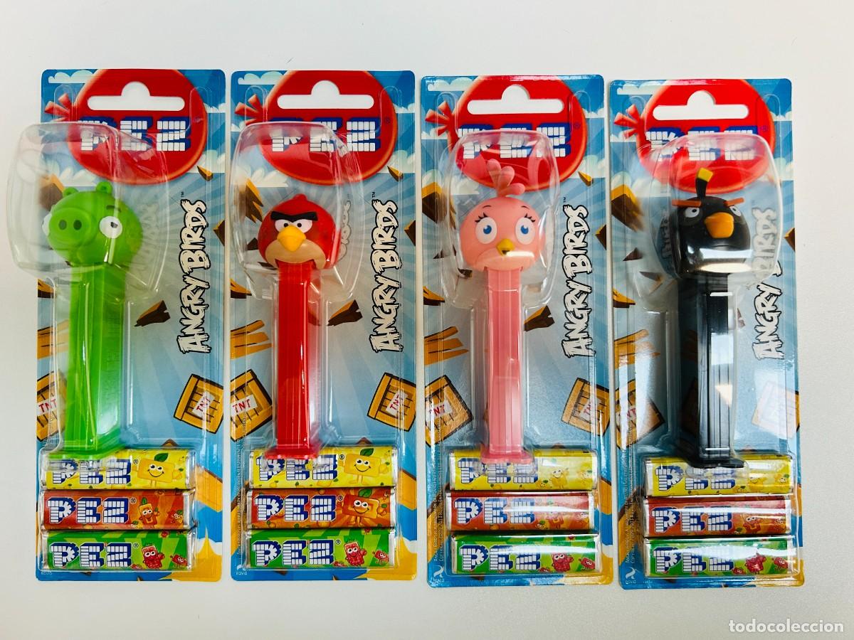 Figure di Gomma e PVC: Lote de 4 dispensadores de caramelos PEZ - Colecci&oacute;n Angry Birds Set Completo