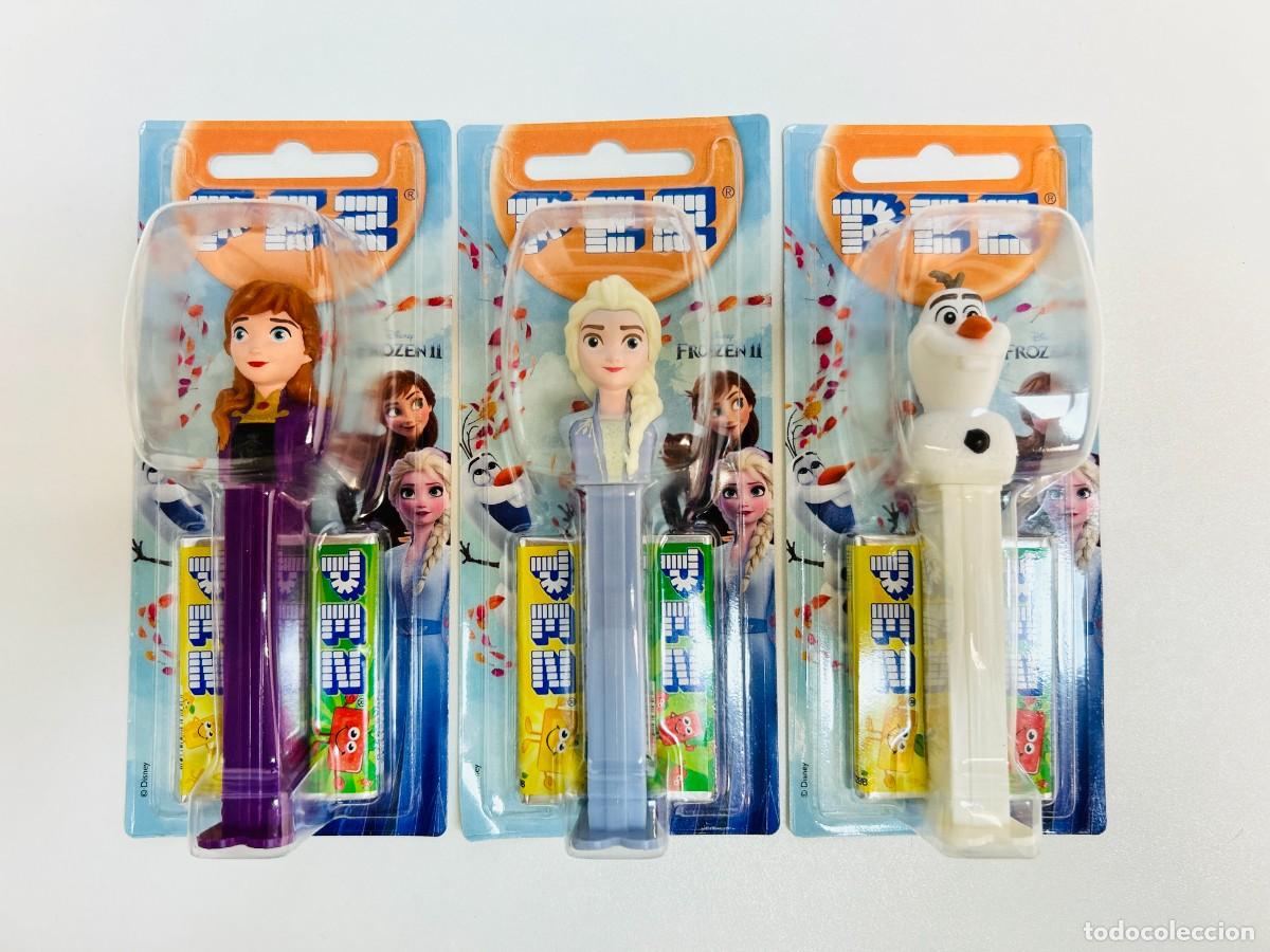 Figure di Gomma e PVC: Lote de 3 dispensadores de caramelos PEZ - Colecci&oacute;n Disney Frozen II Set Completo