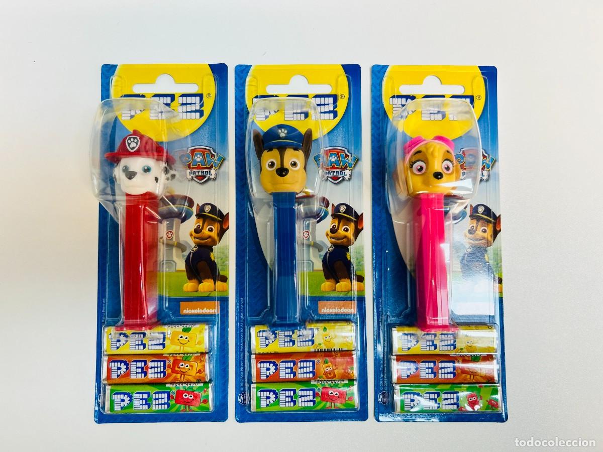 Figure di Gomma e PVC: Lote de 3 dispensadores de caramelos PEZ - Colecci&oacute;n Paw Patrol / La Patrulla Canina