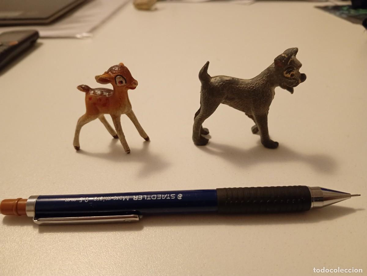 Figurines en Caoutchouc et PVC: 2 FIGURITAS DE GOMA A&Ntilde;OS 50-60 WALT DISNEY: BAMBY Y PERRO VAGABUNDO.