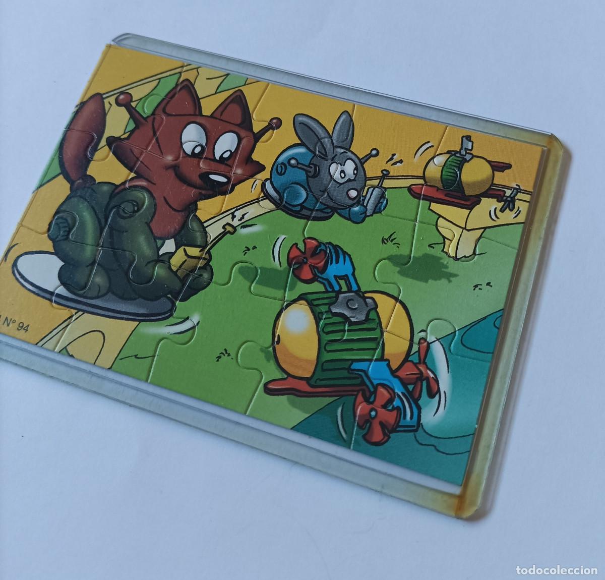 Figuras de goma Kinder: puzzle kinder antiguo funda puzle rompecabezas k04 04 94 zorro bpz papel