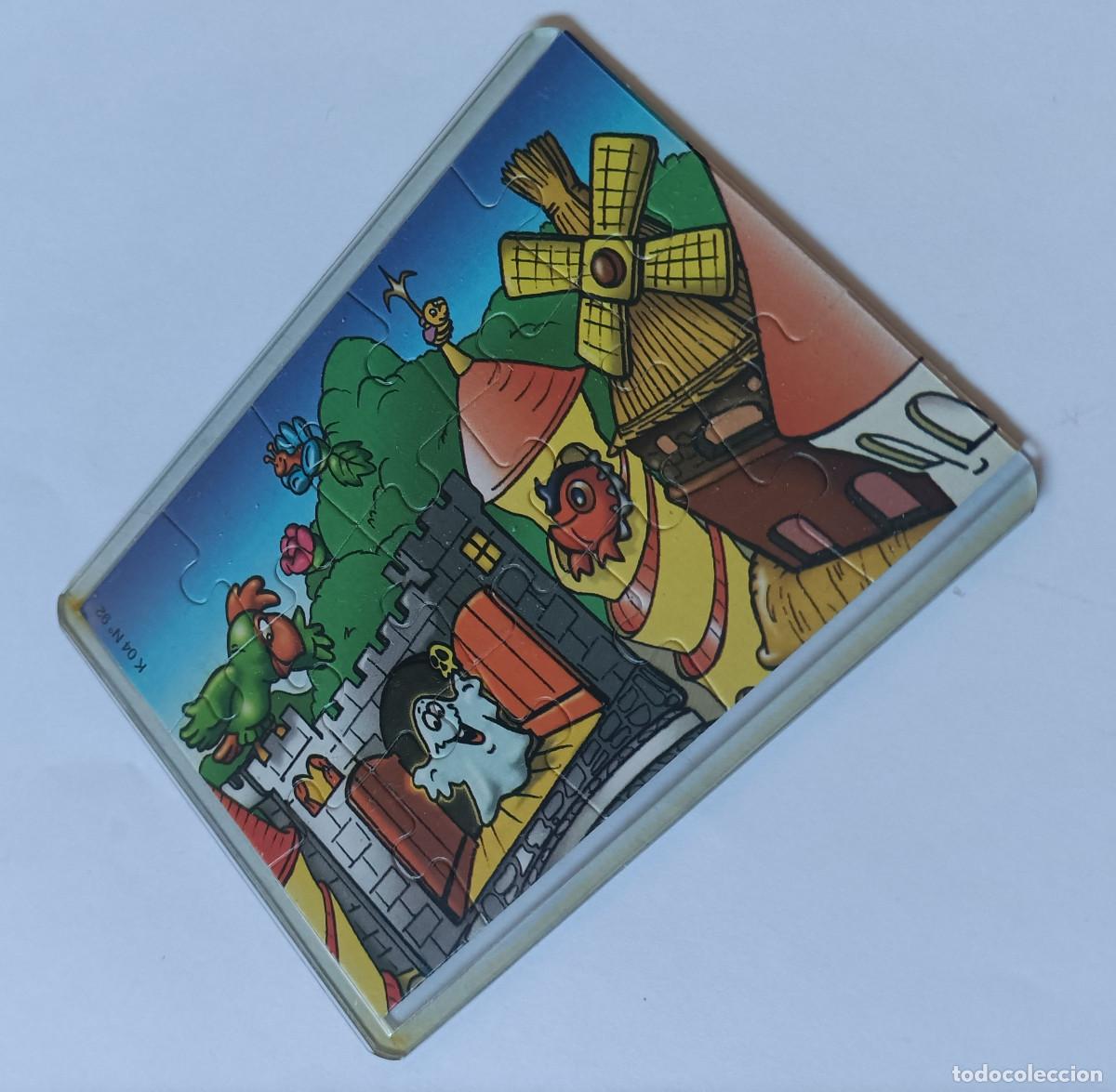 Figuras de goma Kinder: puzzle kinder antiguo funda puzle rompecabezas k04 92 castillo fantasma molino torre