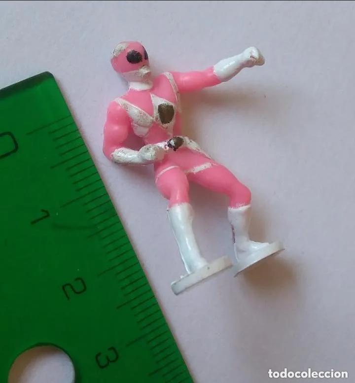 Figure di Gomma e PVC: power rangers ranger mu&ntilde;eco figura huevo sorpresa goma pvc miniatura mini rosa pink micro machines