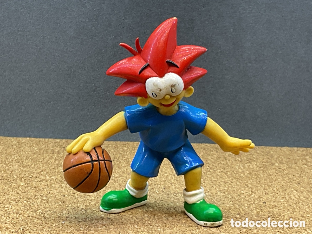 Gummi- und PVC-Figuren: FIGURA DE YOCO ( YOKO) JUGADOR DE BALONCESTO. PERSONAJE PROMOCIONAL DE DANONE. A&Ntilde;OS 80/90