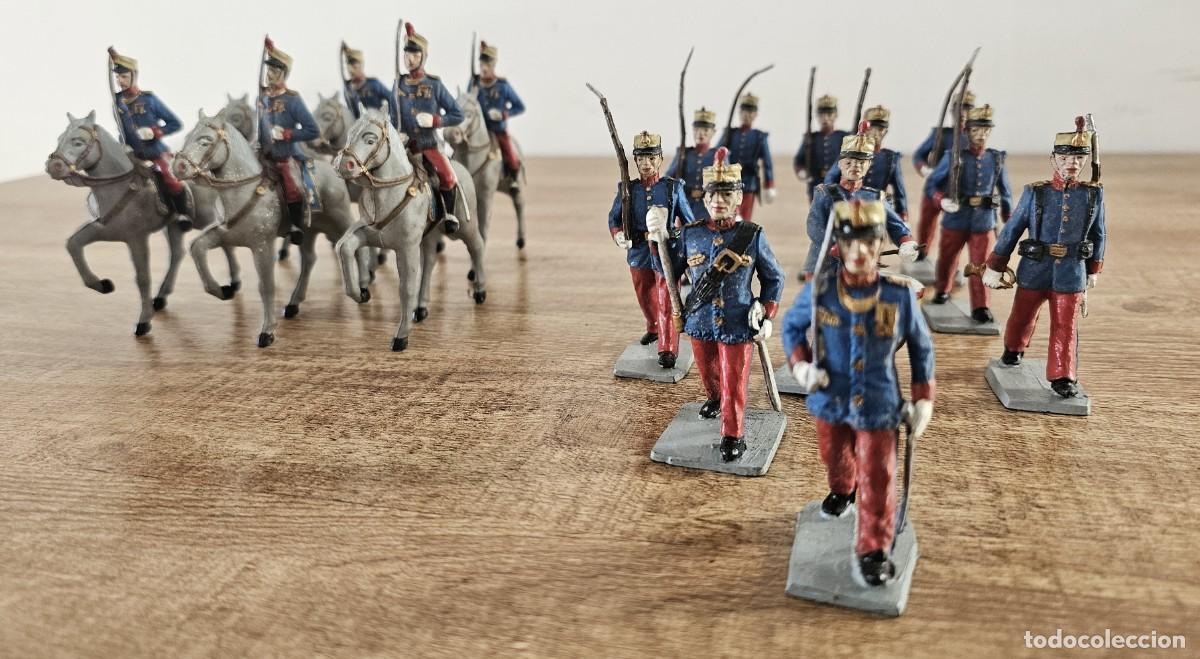 Figurines en Caoutchouc et PVC: Reamsa Gomarsa Soldis - GUARDIA REAL SOLDADOS DEL REY ALFONSO XIII- Lote de 17