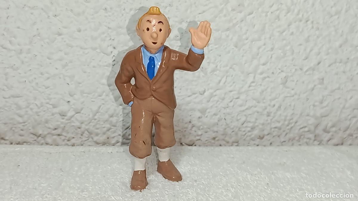 Figure di Gomma e PVC: BULLY : ANTIGUA FIGURA DE GOMA DE TINTIN HERGE A&Ntilde;OS 80