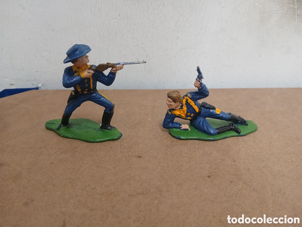 Figuras de goma y PVC: reamsa pareja de soldados federal yankees