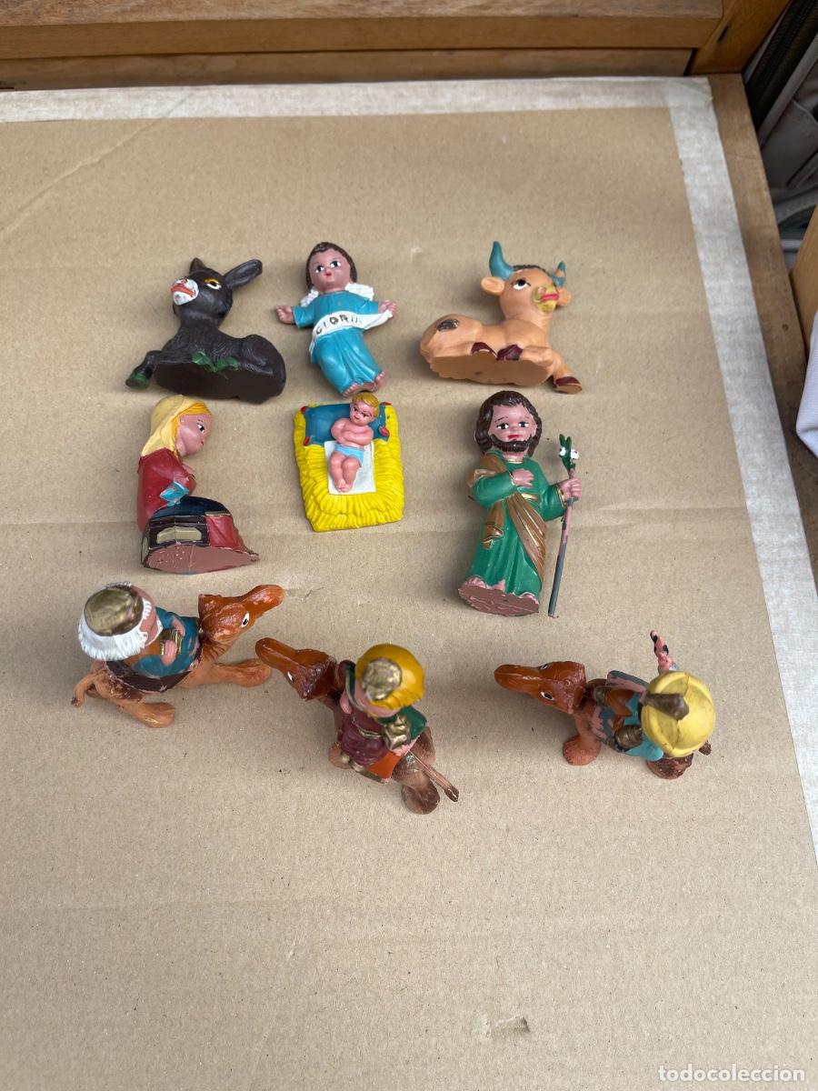 Figuras de goma y PVC: FIGURAS DE BEL&Eacute;N CABEZONES 8 cms. FABRICANTE OLIVER COLECCI&Oacute;N NA&Iuml;F