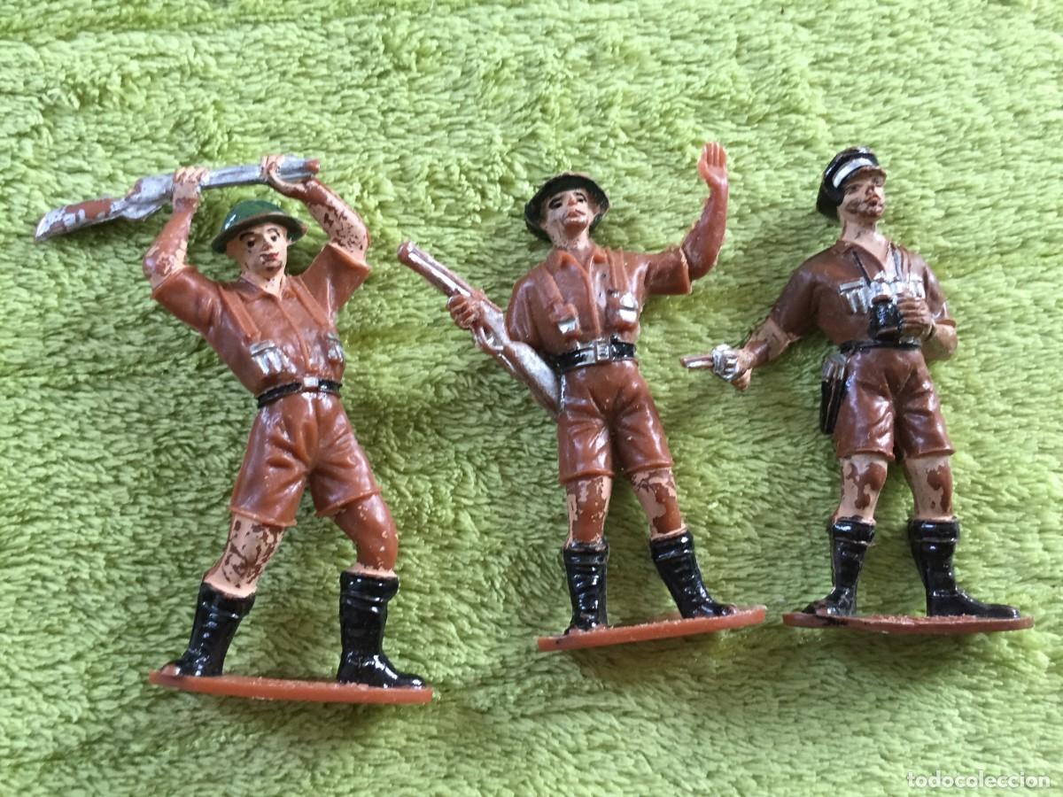 Figuras de goma y PVC: INFANTERIA INGLESA - 3 SOLDADOS DEL MUNDO de COMANSI (TIPO REAMSA, JECSAN)