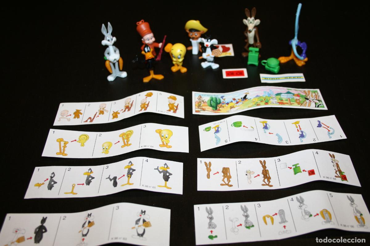 Figuras de goma Kinder: Kinder Ferrero 345 bugs bunny completa bpz pegatinas