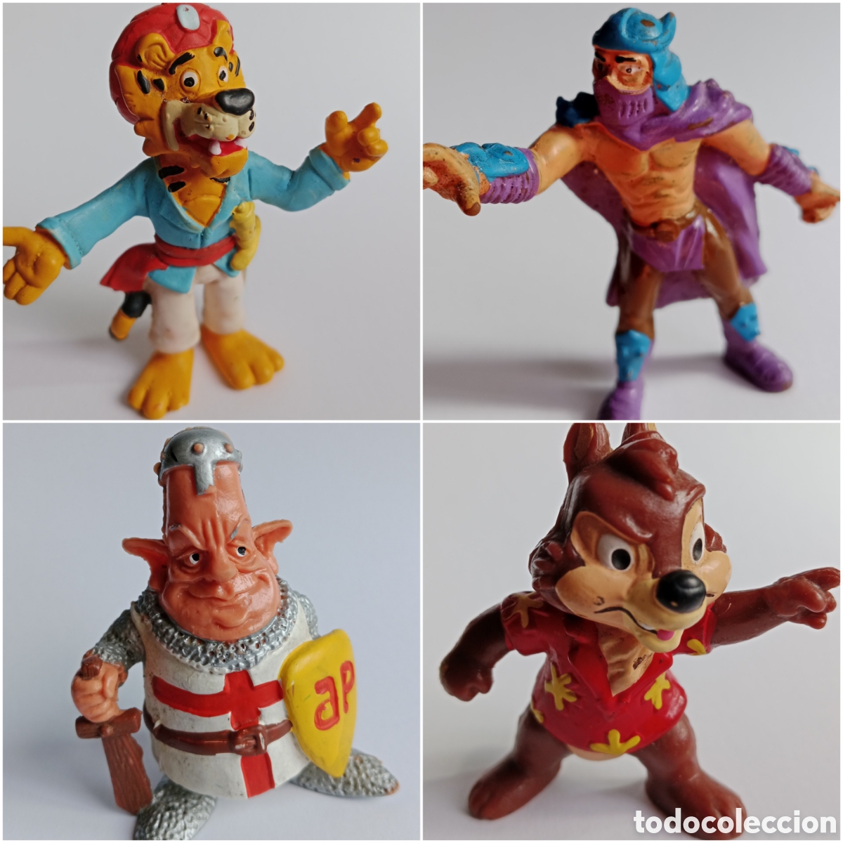 Figuras de goma y PVC: SANDOKAN , CHOP , FRAGA ,SHREDDER . 4 figuras PVC a&ntilde;os 80/90