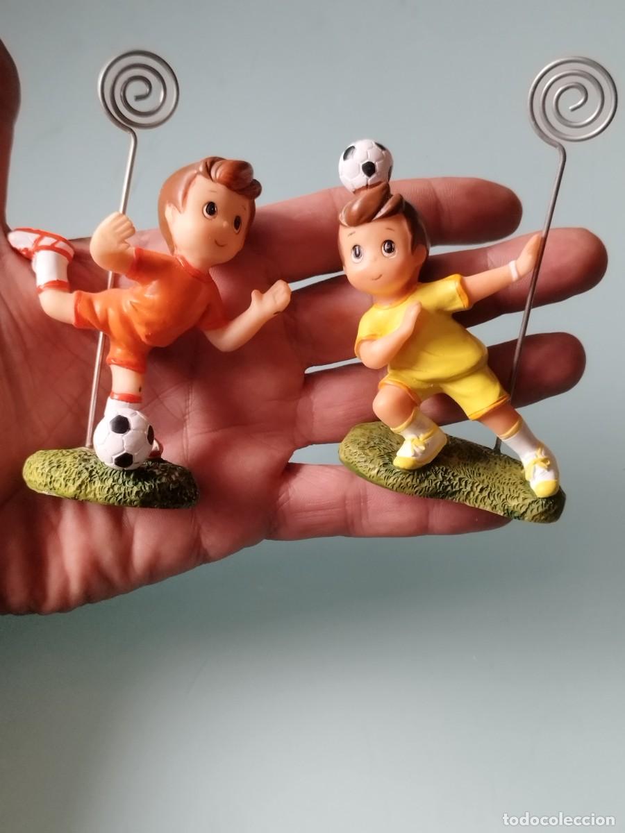 Figure di Gomma e PVC: Lote 2 figuras portafotos ni&ntilde;o futbolista comuni&oacute;n / evento.