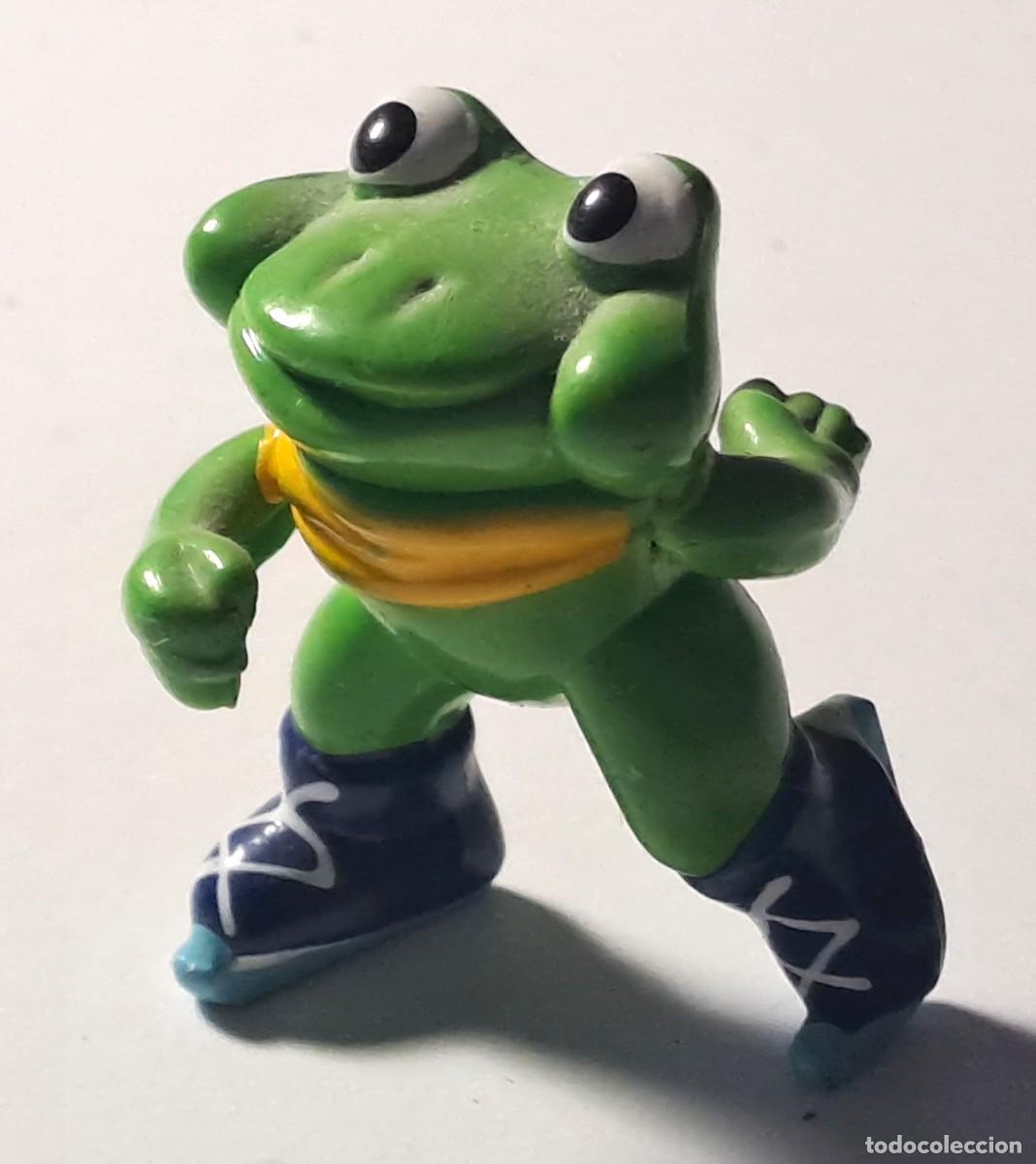 Figuras de goma Kinder: PEQUE&Ntilde;A RANA DE PLASTICO HUEVOS KINDER SORPRESA A&Ntilde;O 1992