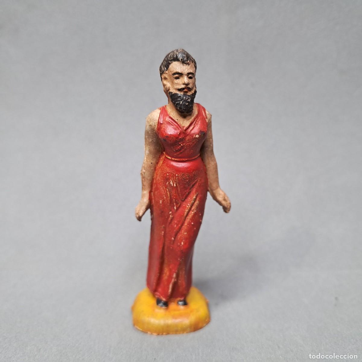 Figurines en Caoutchouc et PVC: Antigua figura del Gran Circo Dir y Dor de JECSAN, la mujer barbuda, a&ntilde;os 50 - 60