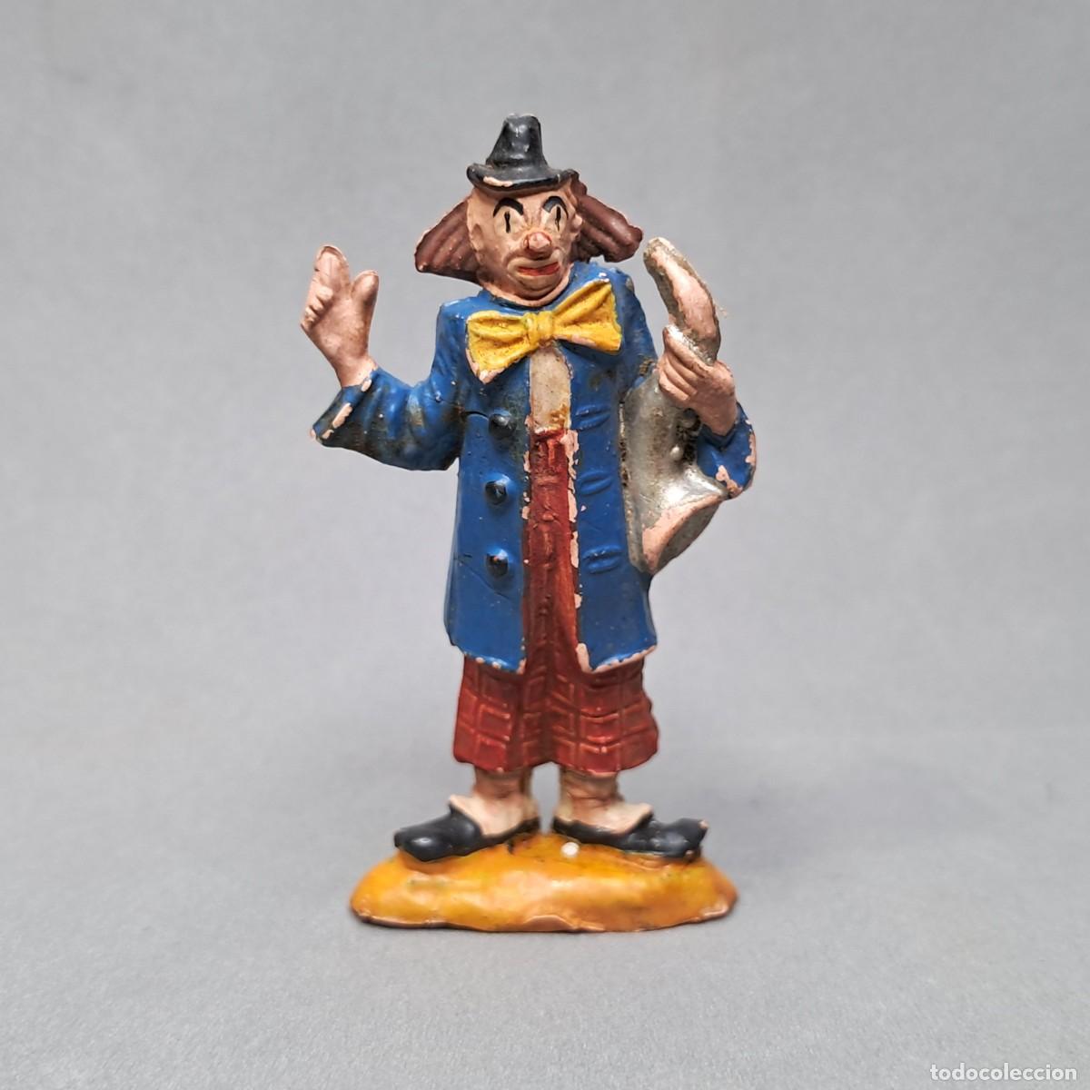 Figuras de goma y PVC: Antigua figura del Gran Circo Dir y Dor de JECSAN, Payaso, a&ntilde;os 50 - 60
