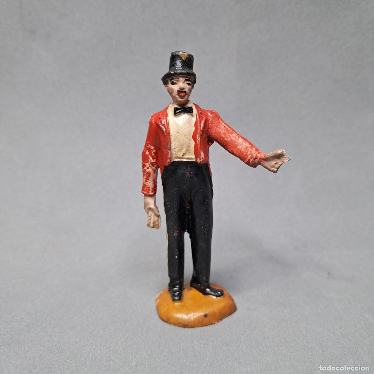 Figuras de goma y PVC: Antigua figura del Gran Circo Dir y Dor de JECSAN, Director de Payasos, a&ntilde;os 50 - 60