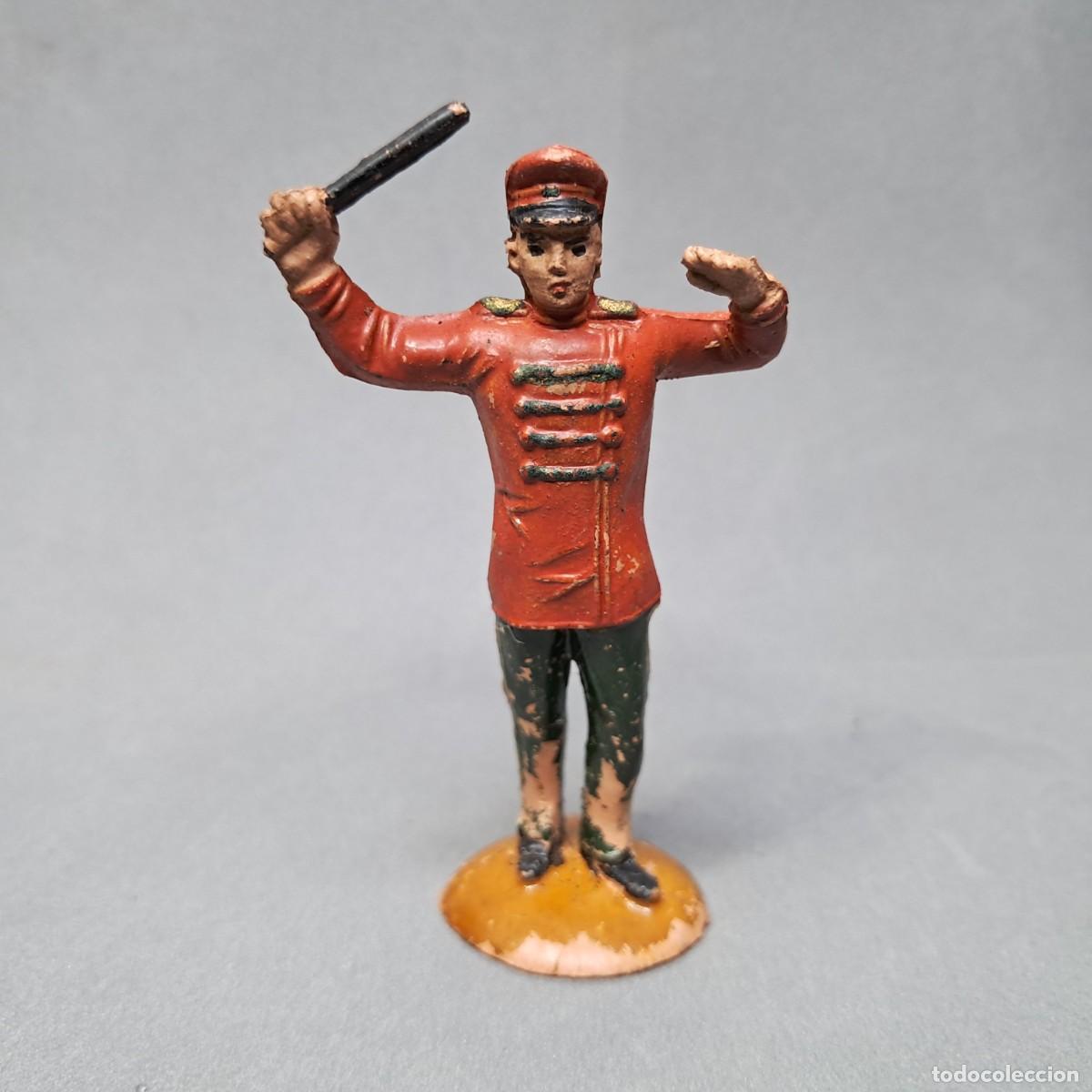Figuras de goma y PVC: Antigua figura del Gran Circo Dir y Dor de JECSAN, Director de la banda de m&uacute;sicos , a&ntilde;os 50 - 60