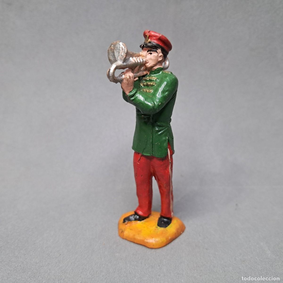 Figuras de goma y PVC: Antigua figura del Gran Circo Dir y Dor de JECSAN, M&uacute;sico de la banda con Tromb&oacute;n, a&ntilde;os 50 - 60