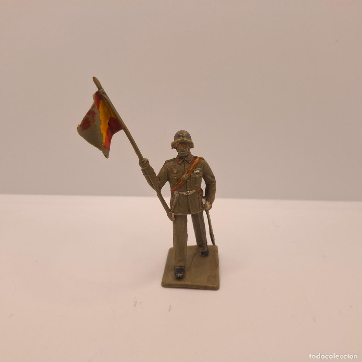 Figuras de goma y PVC: Figura soldado goma pl&aacute;stico pvc antiguo
