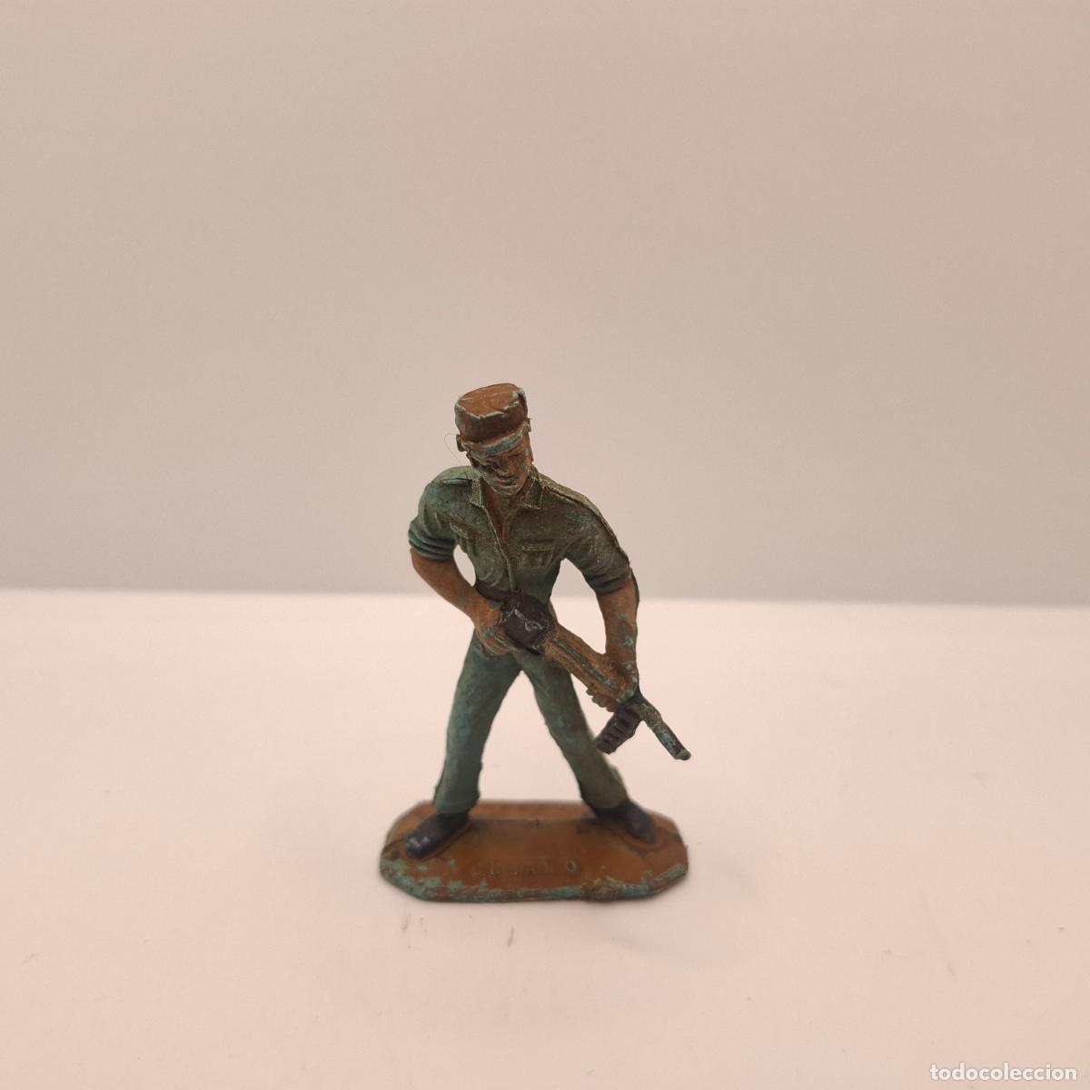 Figuras de goma y PVC: Figura soldado goma pl&aacute;stico pvc antiguo
