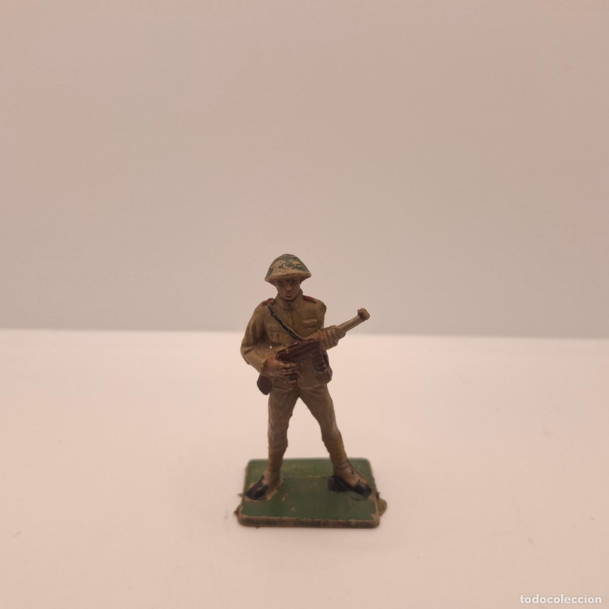 Figuras de goma y PVC: Figura soldado goma pl&aacute;stico pvc antiguo