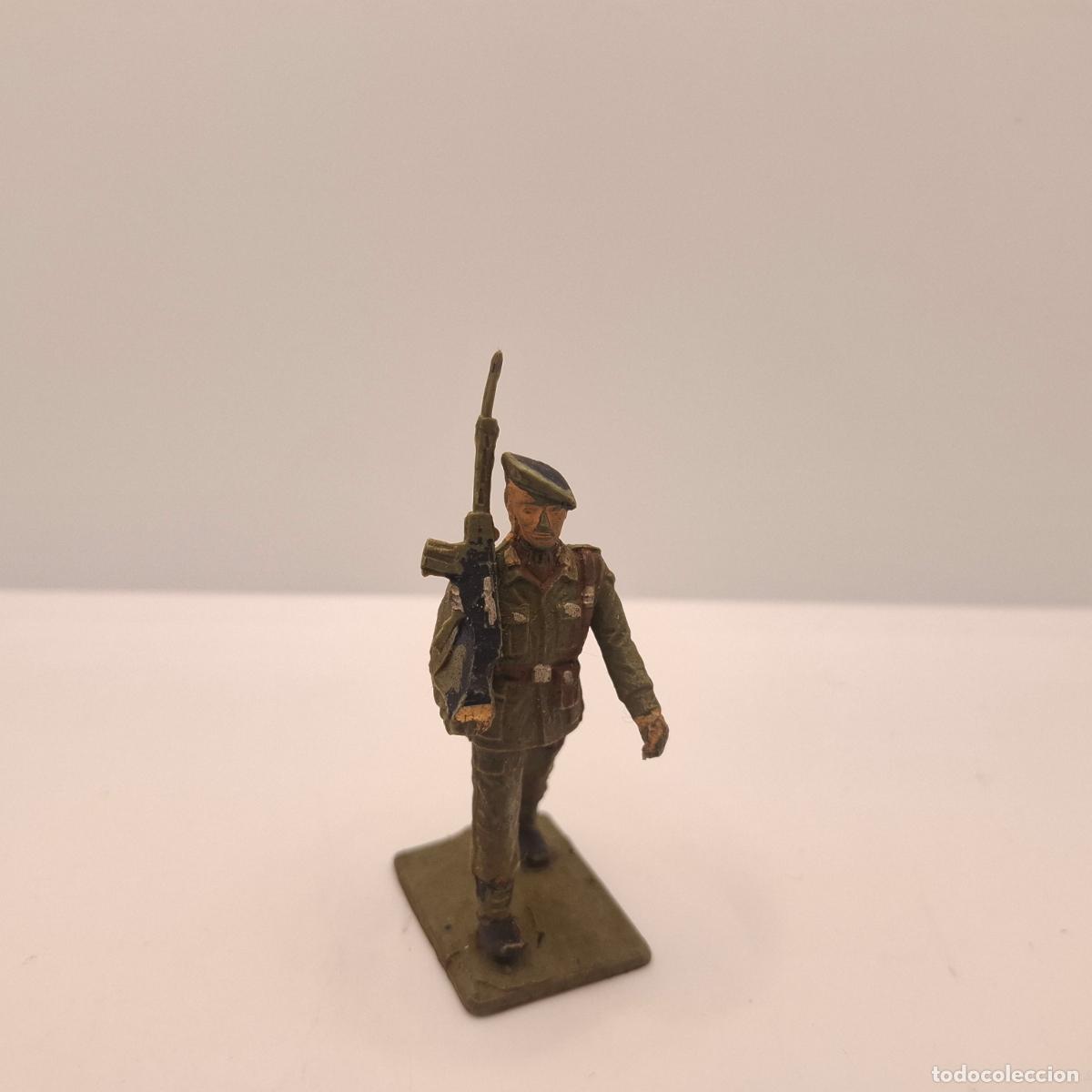 Figuras de goma y PVC: Figura soldado goma pl&aacute;stico pvc antiguo