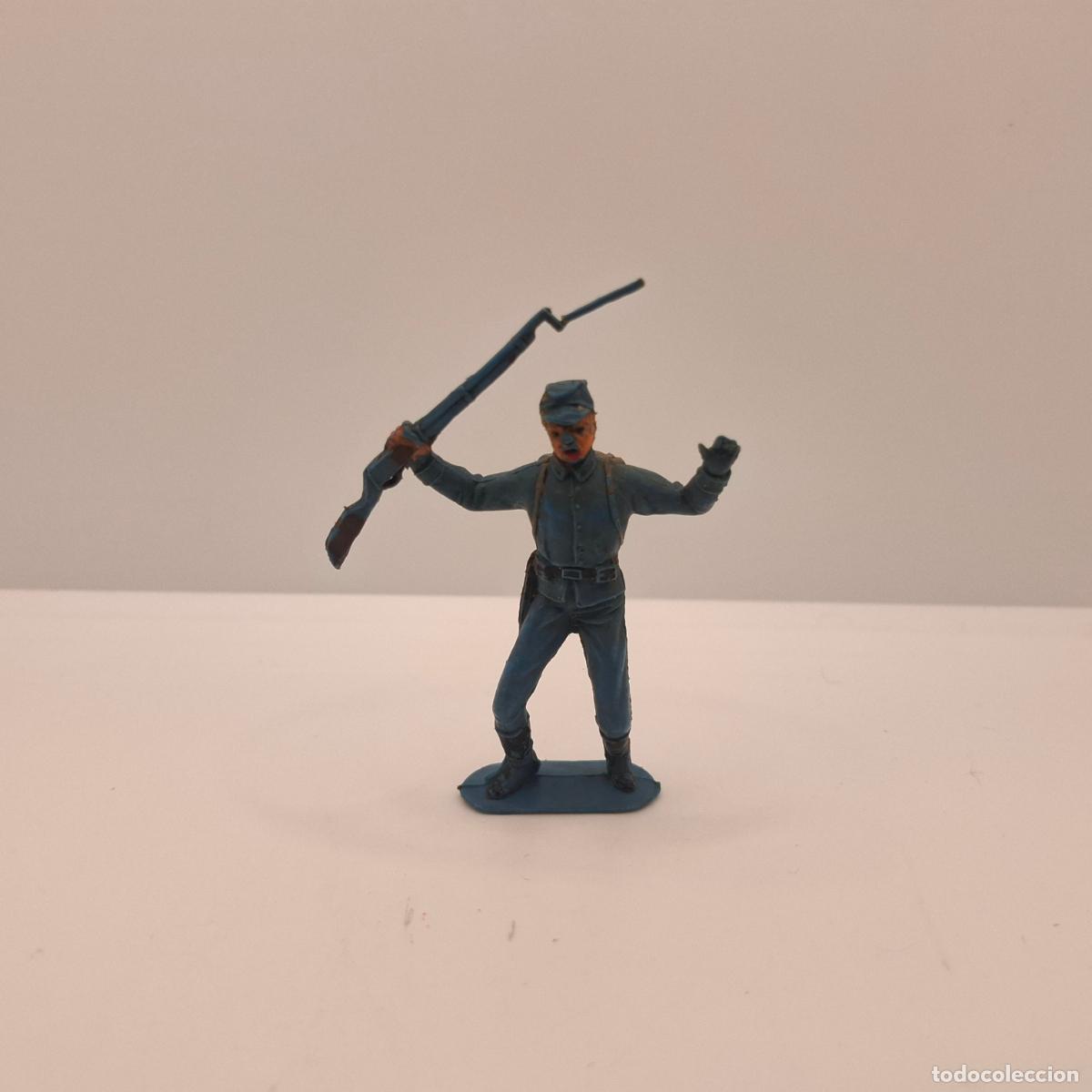 Figuras de goma y PVC: Figura soldado goma pl&aacute;stico pvc antiguo