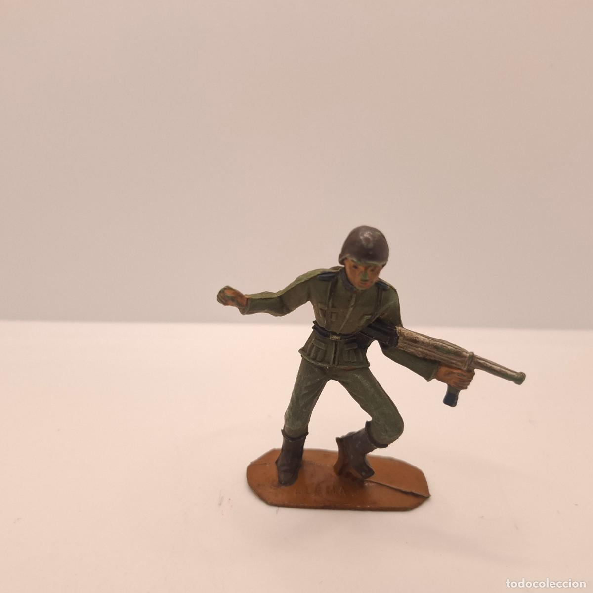Gummi- und PVC-Figuren: Figura soldado goma pl&aacute;stico pvc antiguo